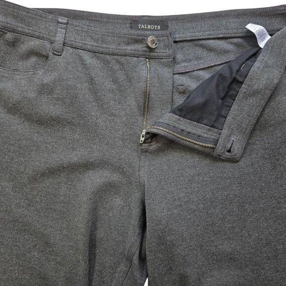 Talbots Womens Gray Slim Fit Pants 5-Button Stretch Size 16 - Picture 6 of 14